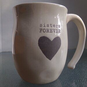 Demdaco Coffee Tea Cup Mug Sisters Forever Heart Ceramic